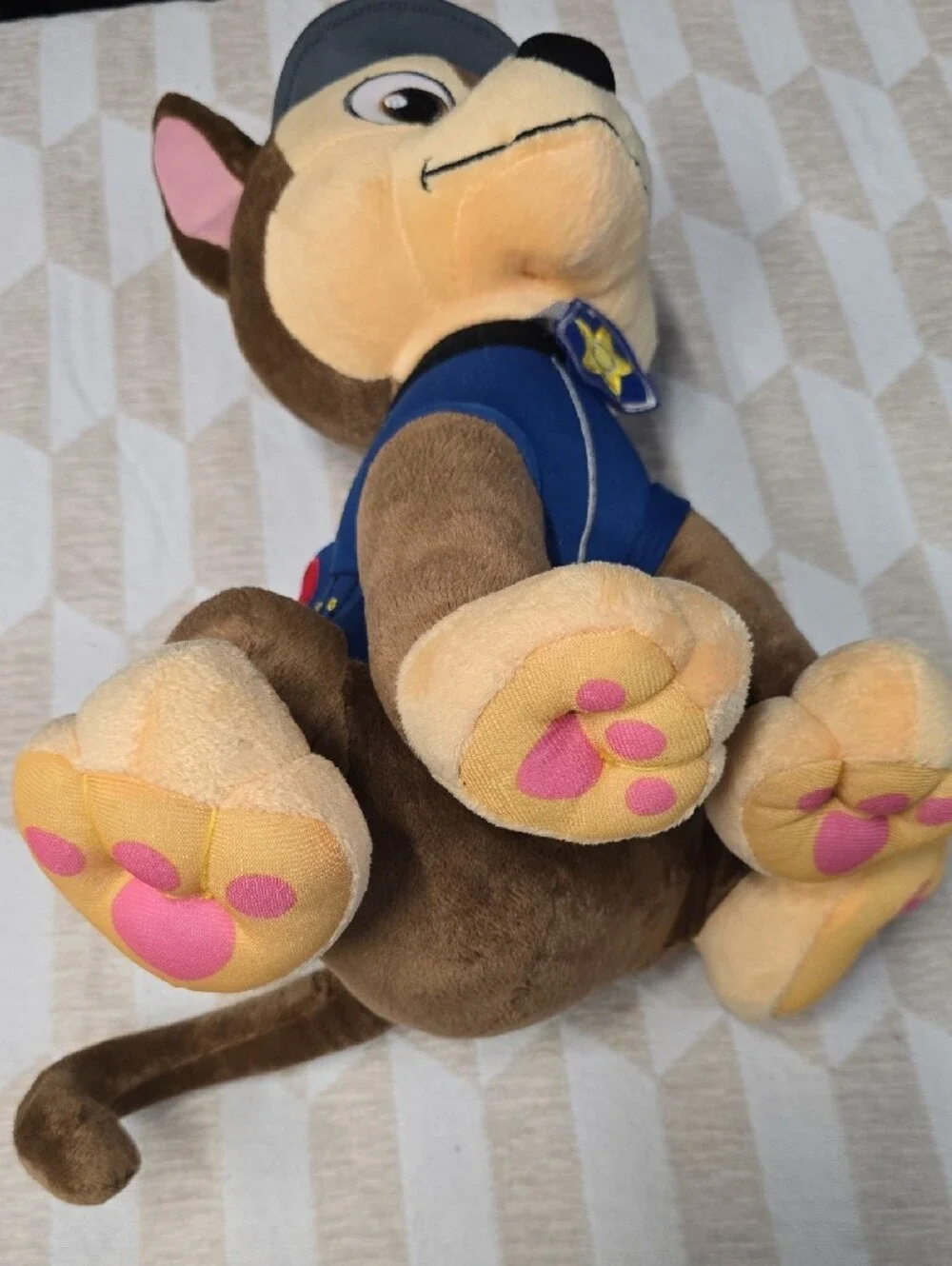Nickelodeon Brown Plush Pup with Blue Outfit and Pink Paw Pads